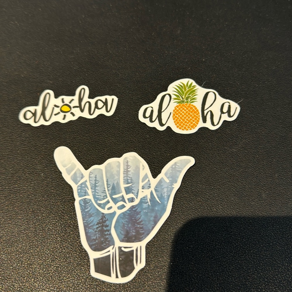 New Set of 3 Hawaiian Stickers
